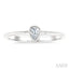 Pear Shape Bezel Set Petite Diamond Fashion Ring