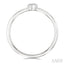 Pear Shape Bezel Set Petite Diamond Fashion Ring