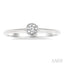 Round Shape Bezel Set Petite Diamond Fashion Ring