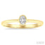 Oval Shape Bezel Set Petite Diamond Fashion Ring