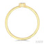 Oval Shape Bezel Set Petite Diamond Fashion Ring
