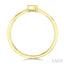 Princess Shape Bezel Set Petite Diamond Fashion Ring