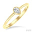 Pear Shape Bezel Set Petite Diamond Fashion Ring