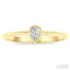 Pear Shape Bezel Set Petite Diamond Fashion Ring
