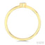 Pear Shape Bezel Set Petite Diamond Fashion Ring