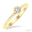 Round Shape Bezel Set Petite Diamond Fashion Ring