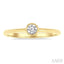 Round Shape Bezel Set Petite Diamond Fashion Ring