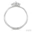 Emerald Shape Petite Halo Diamond Fashion Ring
