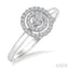 Round Shape Petite Halo Diamond Fashion Ring