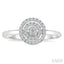 Round Shape Petite Halo Diamond Fashion Ring