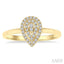Pear Shape Petite Halo Diamond Fashion Ring