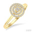 Round Shape Petite Halo Diamond Fashion Ring