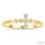 Bezel Cross Petite Diamond Fashion Ring
