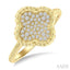 Pave-Set Clover Rope Diamond Fashion Ring
