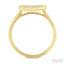 Pave-Set Heart Shape Rope Diamond Fashion Ring