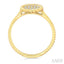 Pave-Set Oval Shape Rope Diamond Fashion Ring