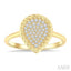 Pave-Set Pear Shape Rope Diamond Fashion Ring