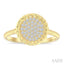 Pave-Set Round Shape Rope Diamond Fashion Ring