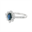 Sapphire & Diamond Halo Fashion Ring