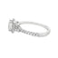 Emerald-cut Diamond Halo Engagement Ring