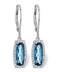 London Blue Topaz & Diamond Leverback Earrings