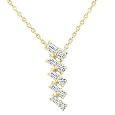 Mixed Shape Diamond Necklace