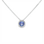 Tanzanite & Diamond Halo Pendant