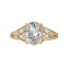Oval Diamond Split Shank Engagement Ring