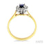 Oval Shape Gemstone & Halo Diamond Ring