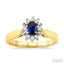 Oval Shape Gemstone & Halo Diamond Ring