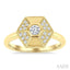 Hexagon Shape Diamond Fashion Ring