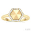 Hexagon Shape Diamond Fashion Ring