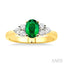 Oval Shape Gemstone & Diamond Ring