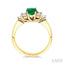 Oval Shape Gemstone & Diamond Ring