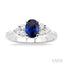 Oval Shape Gemstone & Diamond Ring