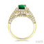 Cushion Shape Gemstone & Halo Diamond Ring