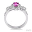 Oval Shape Gemstone & Halo Diamond Ring