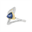 Tanzanite & Diamond Geometric Fashion Ring