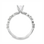Oval Diamond Straight Band Engagement Ring