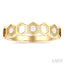 Stackable Hexagon Shape Diamond Fashion Ring