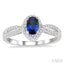Oval Shape Gemstone & Diamond Ring