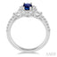 Oval Shape Gemstone & Halo Diamond Ring