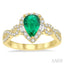 Pear Shape Gemstone & Halo Diamond Ring