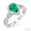 Pear Shape Gemstone & Halo Diamond Ring