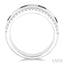 Princess Shape Gemstone & Diamond Wedding Band