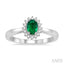 Oval Shape Gemstone & Halo Diamond Ring