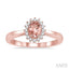 Oval Shape Gemstone & Halo Diamond Ring