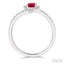 Oval Shape Gemstone & Halo Diamond Ring