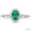 Oval Shape Gemstone & Halo Diamond Ring