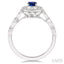Oval Shape Gemstone & Halo Diamond Ring
